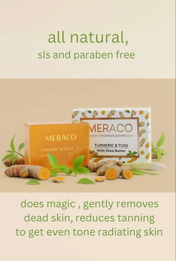 Handmade_Luxury_Turmeric_&_Tulsi_Soap_Bar_(Pack_Of_3X100_Gram)_Ayurvedic_Body_Tan_Removal_For_Women_&_Men__De-Tan,_Anti_Tan_&_Antibacterial_Bar_Scar_Reduction_&_Deep_Cleansing