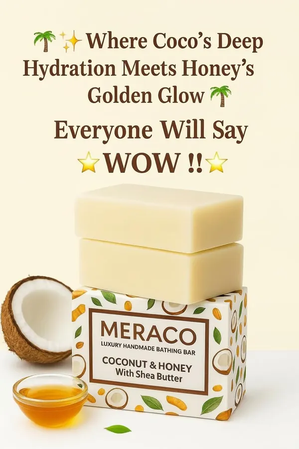 Handmade_Coconut_&_Honey_Soap_Bar__Ayurvedic_Bath_Bar_With_Shea_Butter__Deeply_Moisturizes_And_Nourishes_Skin_(Pack_Of_2X100_Gram)__Helps_Reduce_Tanning_And_Exfoliates