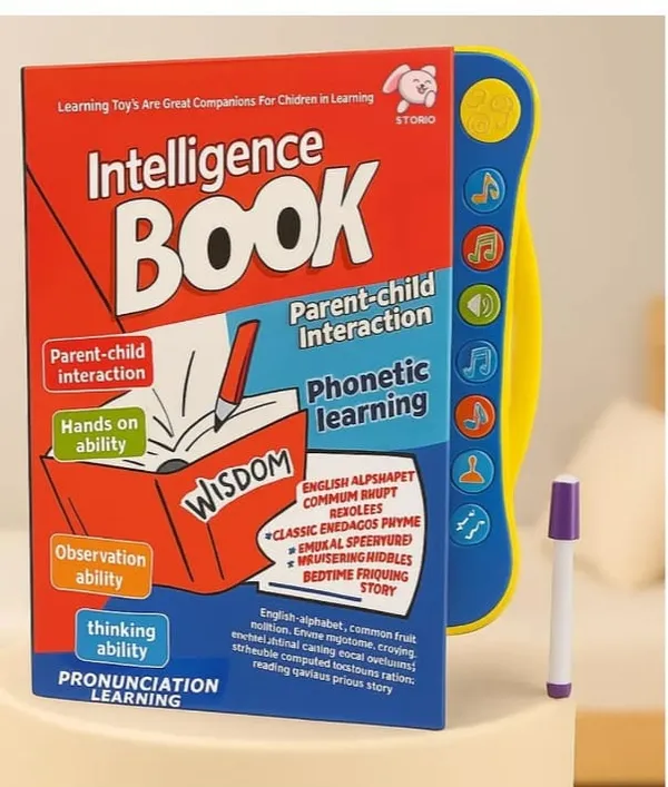 Kids_Early_Learning_Combo_Pack:_Electronic_Intelligence_Book_with_Erasable_Board_+_Rechargeable_Musical_Edu-Phone_Toy_(2-in-1_Educational_Gift_Set)