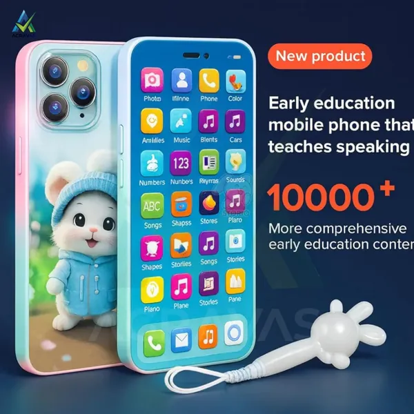 Kids_Early_Learning_Combo_Pack:_Electronic_Intelligence_Book_with_Erasable_Board_+_Rechargeable_Musical_Edu-Phone_Toy_(2-in-1_Educational_Gift_Set)
