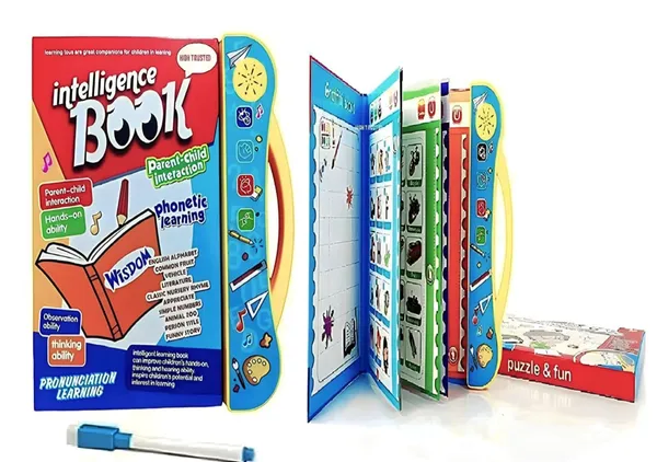 Kids_Early_Learning_Combo_Pack:_Electronic_Intelligence_Book_with_Erasable_Board_+_Rechargeable_Musical_Edu-Phone_Toy_(2-in-1_Educational_Gift_Set)