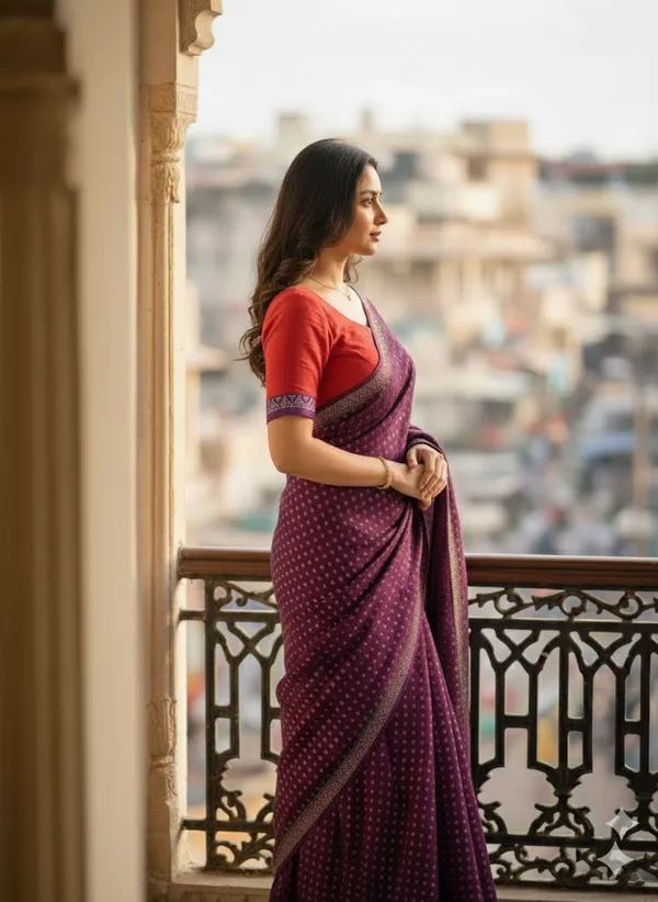 Purple_Georgette_Traditional_Bandhani_Print_Saree_For_Women