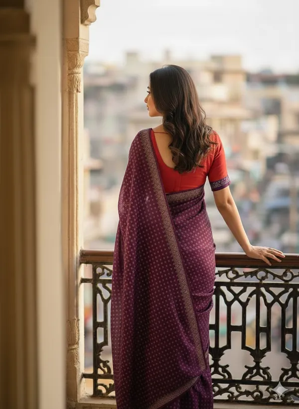 Purple_Georgette_Traditional_Bandhani_Print_Saree_For_Women