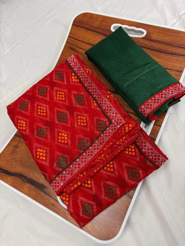 Red_Georgette_Festival_Wear_Traditional_Bandhani_Saree_For_Women