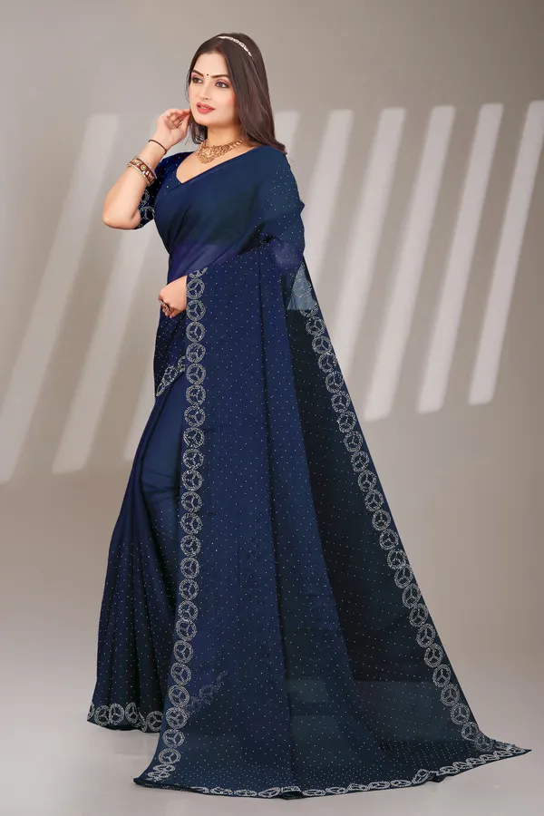 Blue_Georgette_Beautiful_Party_Wear_Chiffon_With_Unique_Diamond_Work_Saree_For_Women
