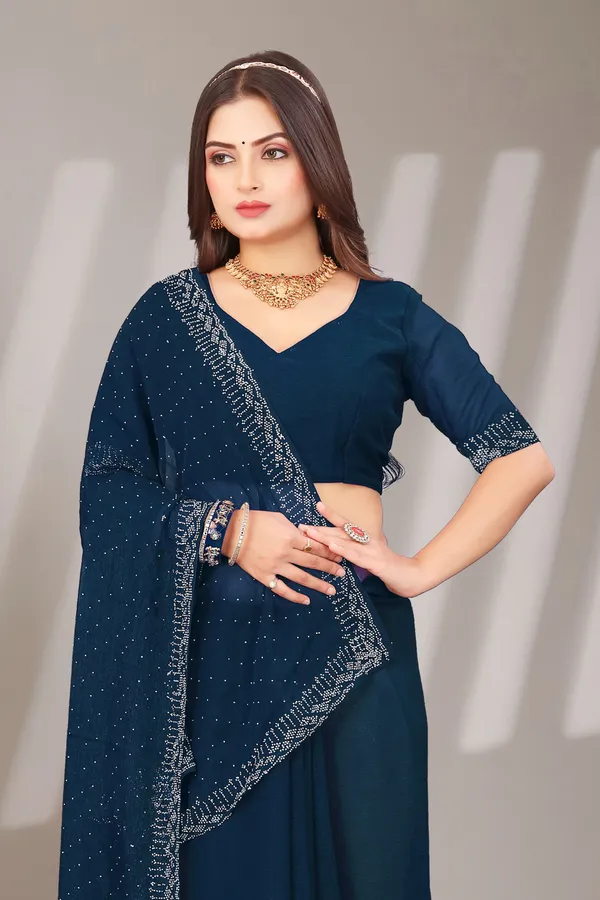 Blue_Georgette_Beautiful_Party_Wear_Chiffon_With_Unique_Diamond_Work_Saree_For_Women