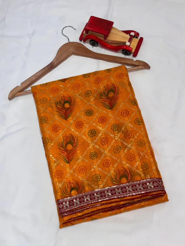 Yellow_Georgette_Sankranti_Special_Traditional_Morpankh_Print_Saree_For_Women