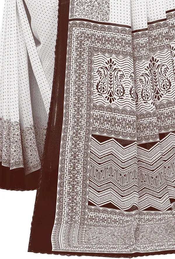 Brown_Georgette_Beautiful_Daily_Wear_Print_Saree_For_Women