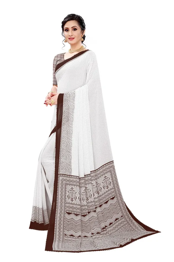 Brown_Georgette_Beautiful_Daily_Wear_Print_Saree_For_Women