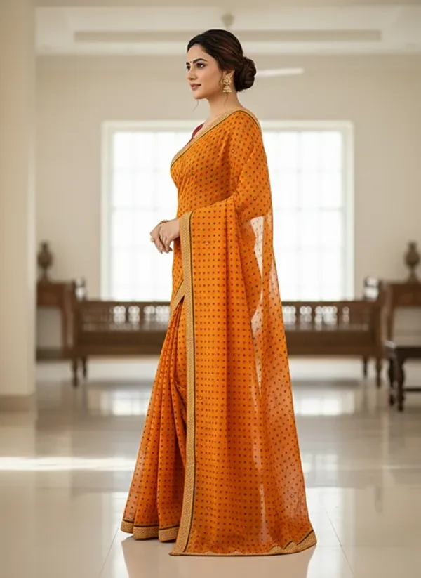 Yellow_Georgette_Traditional_Bandhani_Print_Saree_For_Women