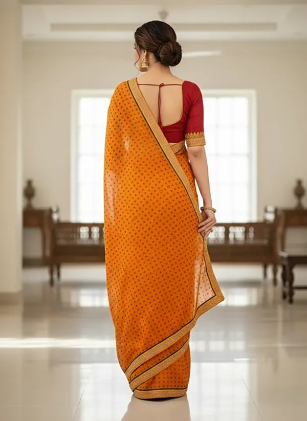 Yellow_Georgette_Traditional_Bandhani_Print_Saree_For_Women