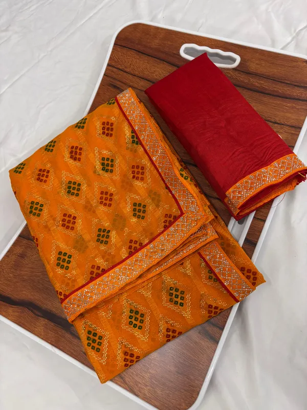 Yellow_Georgette_Festival_Wear_Traditional_Bandhani_Saree_For_Women