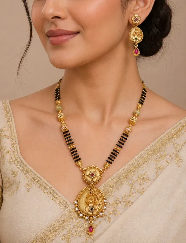 Antique_Floral_Mangalsutra_Set