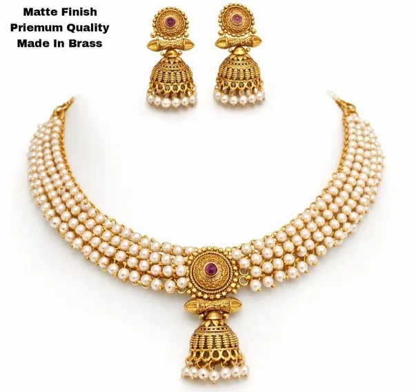 Classic_Pearl_Drop_Choker_Set_with_Jhumkas