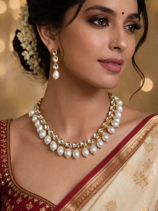 Elegant_Pearl_Drop_Kundan_Necklace_Set
