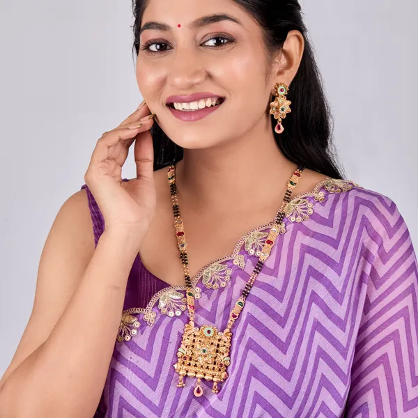 Ethnic_Floral_Temple_Mangalsutra_With_Antique_Finish_Style_For_Women