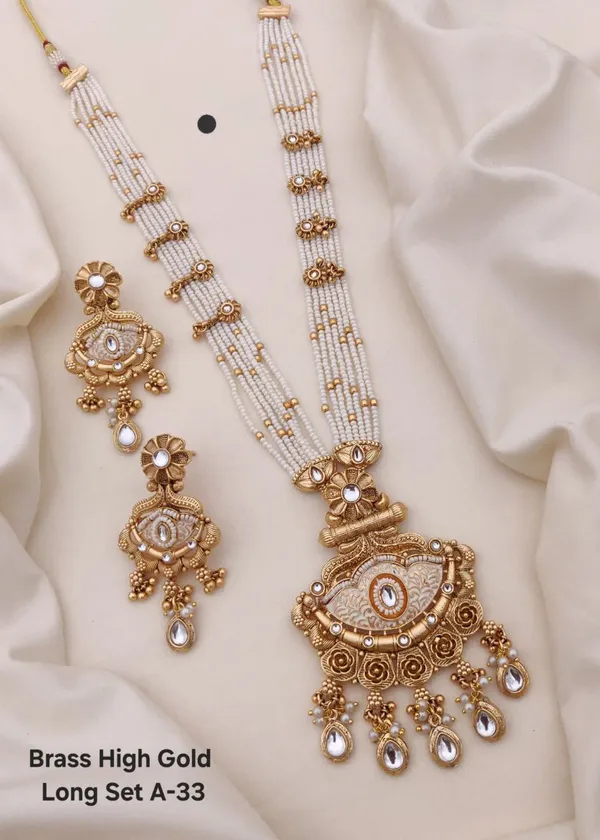 Ethnic_Matte_Gold_Pearl_Layered__Long_Necklace_Set