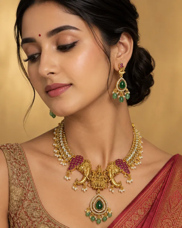 Heritage_Lakshmi_Elephant_Temple_Necklace_Set