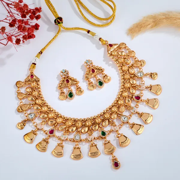 Royal_Antique_Gold_Tone_Kundan_Zalar_Set_with_Earrings