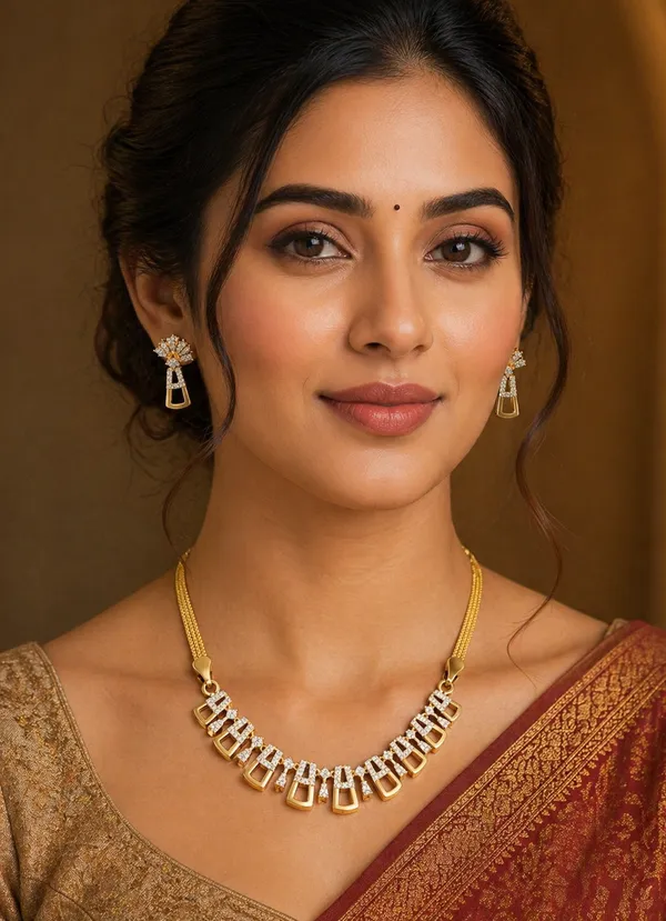 Royal_Radiance_Gold_&_CZ_Drop_Necklace_Set