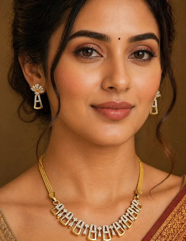 Royal_Radiance_Gold_&_CZ_Drop_Necklace_Set