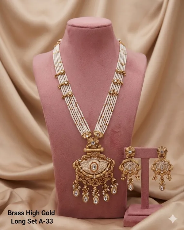 Ethnic_Matte_Gold_Pearl_Layered__Long_Necklace_Set