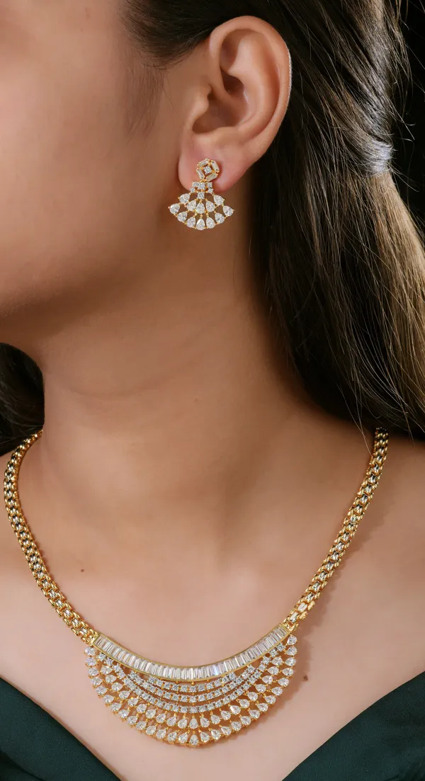 Elegant_CZ_Gold_Necklace_Set