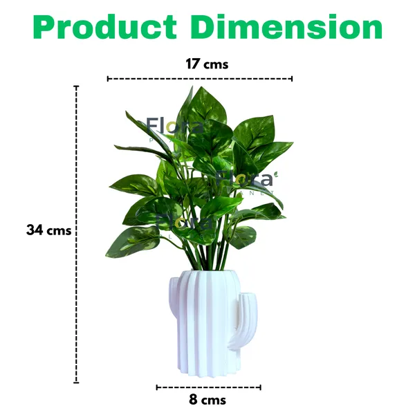 Flora_Planet_Artificial_Plastic_Decorative_Plant_with_White_Designer_Pot_|_Realistic_Green_Leaves_|_No_Water_&_No_Maintenance_|_Home,_Office_&_Table_Décor