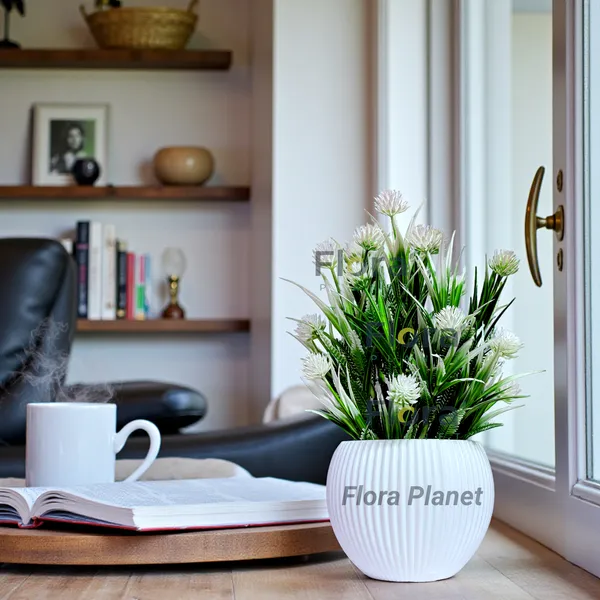 Artificial_Decorative_Flower_Plant_with_Designer_Ribbed_Pot_|_Plastic_Indoor_Table_Décor_for_Home_&_Office_(White)