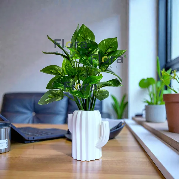 Flora_Planet_Artificial_Plastic_Decorative_Plant_with_White_Designer_Pot_|_Realistic_Green_Leaves_|_No_Water_&_No_Maintenance_|_Home,_Office_&_Table_Décor