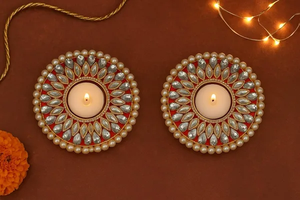 Red_&_Pink_Golden_Pearl_&_Stone_Tealight_Candle_Holder_Diya_Set_Of_2_|Diwali_Home_Decor_Pooja_&_Festival_Lighting_Gift_Item_For_Women_&_Housewarming