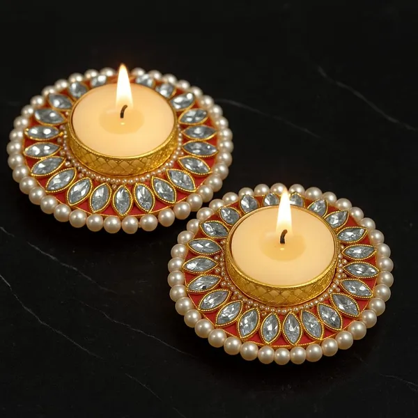 Red_&_Pink_Golden_Pearl_&_Stone_Tealight_Candle_Holder_Diya_Set_Of_2_|Diwali_Home_Decor_Pooja_&_Festival_Lighting_Gift_Item_For_Women_&_Housewarming