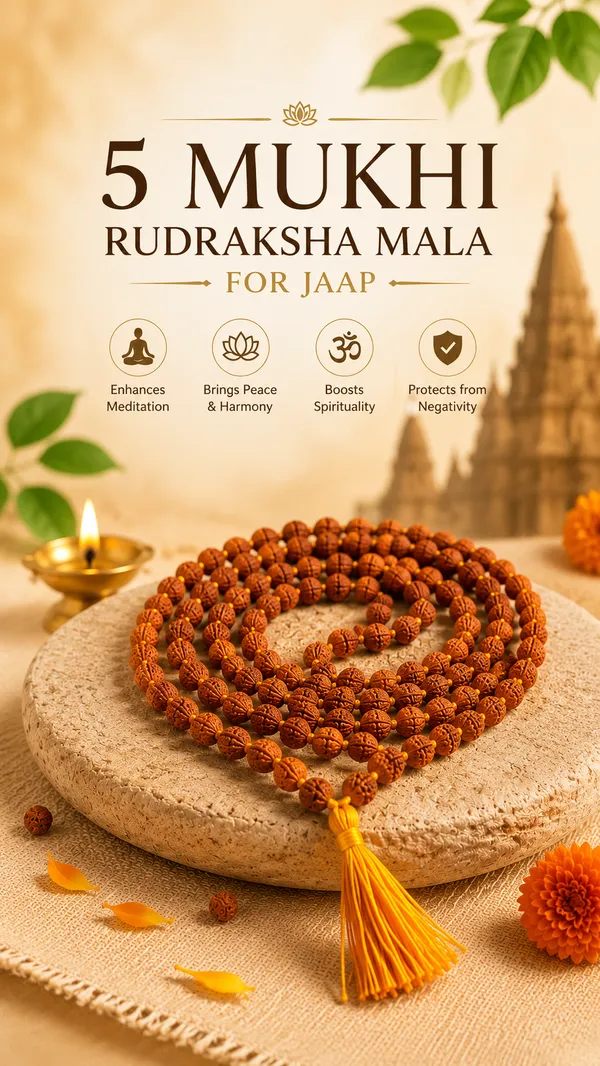 5_Mukhi_Rudraksha_Mala_(108+1_Beads)_–_Original_Rudraksha_Jaap_Mala_|_Lab_Tested_Certificate_|_Spiritually_Energized_|_For_Meditation,_Mantra_Chanting_&_Daily_Wear