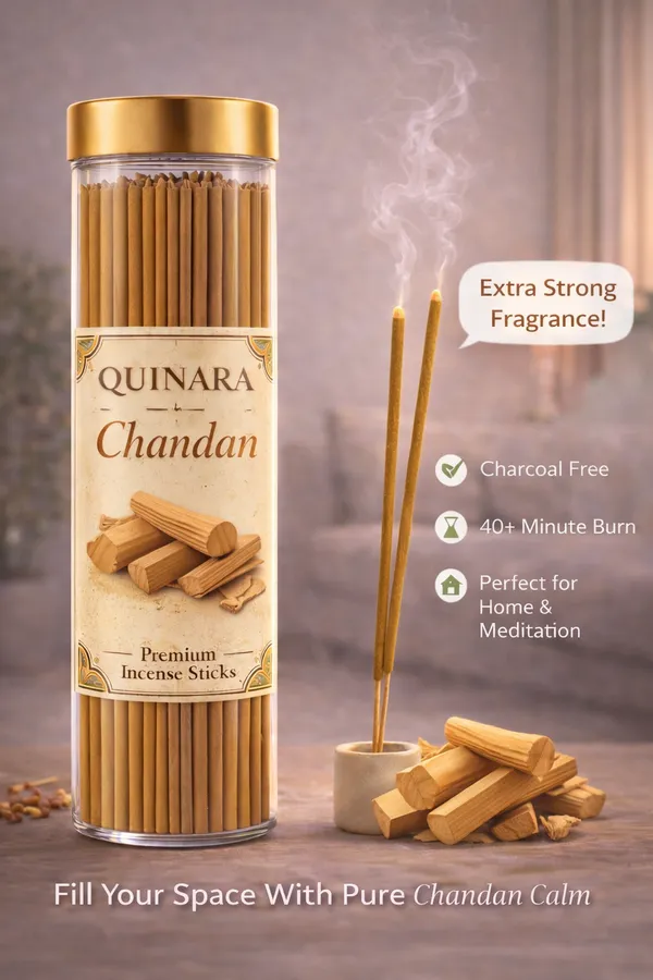 Quinara_6_Month_Variety_Pack_–_Chandan_Agarbatti_(80_Sticks)_+_Rose_Dhoop_Cones_(50_Cones)_+_Mogra_Bambooless_Dhoop_Sticks_(50_Sticks)_|_Charcoal_Free_|_Premium_Long_Lasting_Fragrance_|_Daily_Pooja_&_Meditation