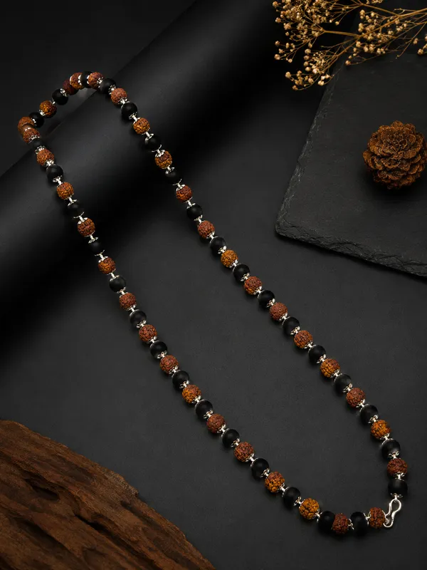Premium_Karungali_+_5_Mukhi_Rudraksha_Mala_with_Silver_Capping_|_Natural_Ebony_Wood_Necklace_|_Spiritual_Protection,_Positive_Energy_&_Meditation_Mala_|_Handcrafted_for_Men_&_Women