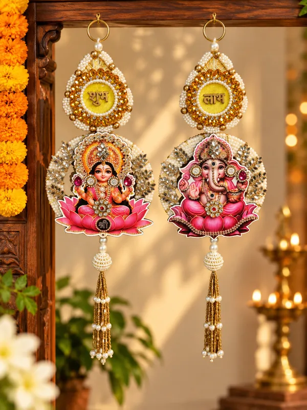 Premium_Shubh_Labh_Lakshmi_Ganesha_Door_Hanging_Set_|_Pair_of_Divine_Laxmi_Ganesh_Wall_Hangings_|_Pearl_&_Bead_Embellished_Pooja_Entrance_Décor_|_Diwali_&_Festive_Home_Decoration