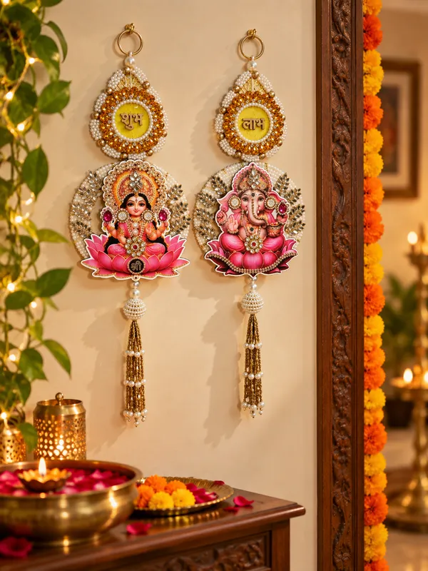 Premium_Shubh_Labh_Lakshmi_Ganesha_Door_Hanging_Set_|_Pair_of_Divine_Laxmi_Ganesh_Wall_Hangings_|_Pearl_&_Bead_Embellished_Pooja_Entrance_Décor_|_Diwali_&_Festive_Home_Decoration