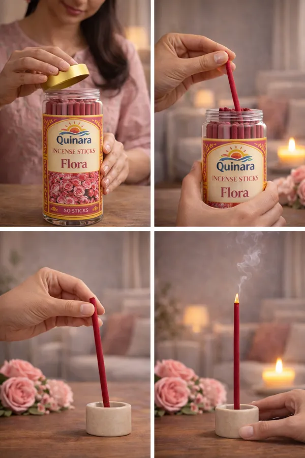 Quinara_Bambooless_Flora_Incense_Sticks_(50_Sticks)_with_Ceramic_Holder–_Premium_Long_Lasting_Floral_Agarbatti_in_Reusable_Jar_–_Strong_Fragrance_for_Pooja,_Meditation_&_Home_–_Rose_Based_Aroma