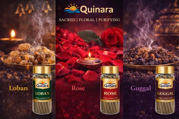 Quinara_Herbal_Dhoop_Sticks_Combo_(Loban,_Rose_&_Guggal_100_g_Each_with_Free_Jute_Carry_Bag_Charcoal-Free_|_Herbal_|_Long-Lasting_Aroma
