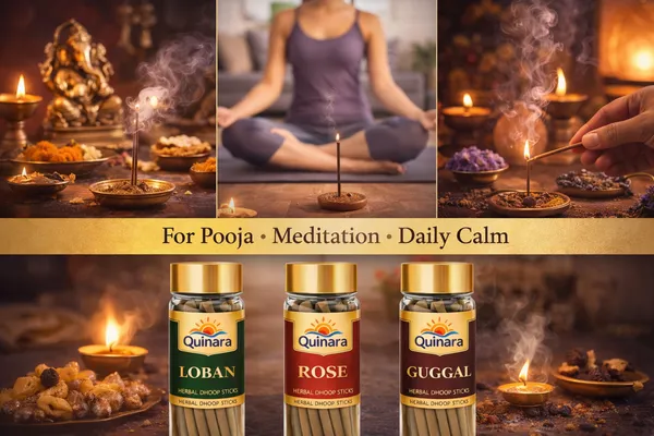 Quinara_Herbal_Dhoop_Sticks_Combo_(Loban,_Rose_&_Guggal_100_g_Each_with_Free_Jute_Carry_Bag_Charcoal-Free_|_Herbal_|_Long-Lasting_Aroma