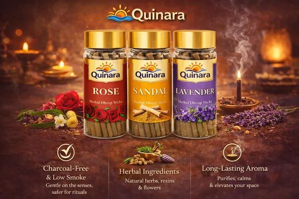 Quinara_Herbal_Dhoop_Sticks_Combo_(Rose,_Sandal_&_Lavender)___50_Sticks_Each_Jar_Charcoal-Free_|_Herbal_|_Long-Lasting_Aroma