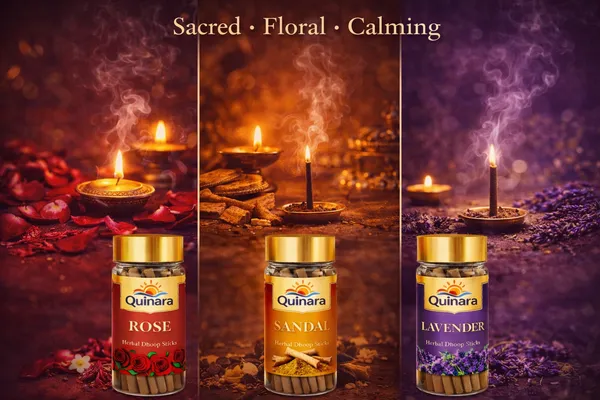 Quinara_Herbal_Dhoop_Sticks_Combo_(Rose,_Sandal_&_Lavender)___50_Sticks_Each_Jar_Charcoal-Free_|_Herbal_|_Long-Lasting_Aroma