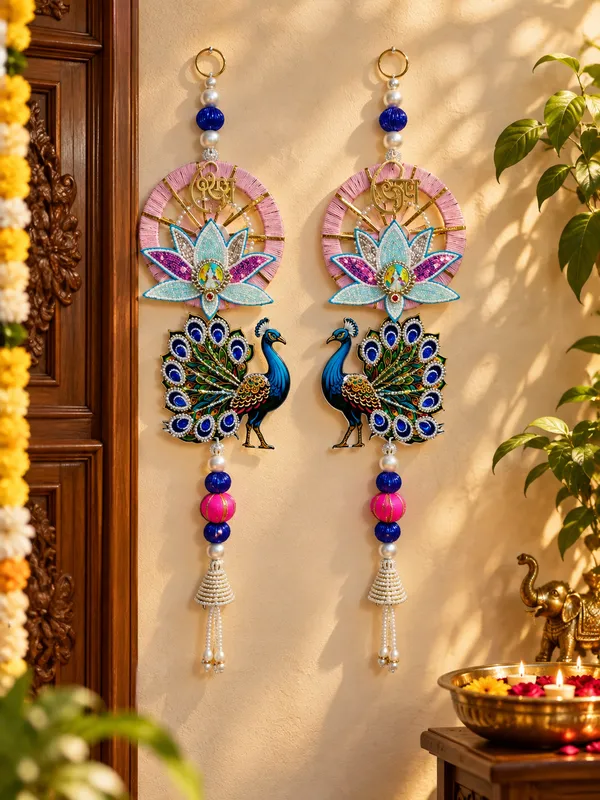 Quinara_Premium_Peacock_&_Lotus_Wall_Hanging_Set_|_Handcrafted_Beaded_Shubh_Labh_Toran_Decor_|_Elegant_Home_Entrance_&_Pooja_Room_Decoration_|_Festive_Diwali_Décor_&_Gifting