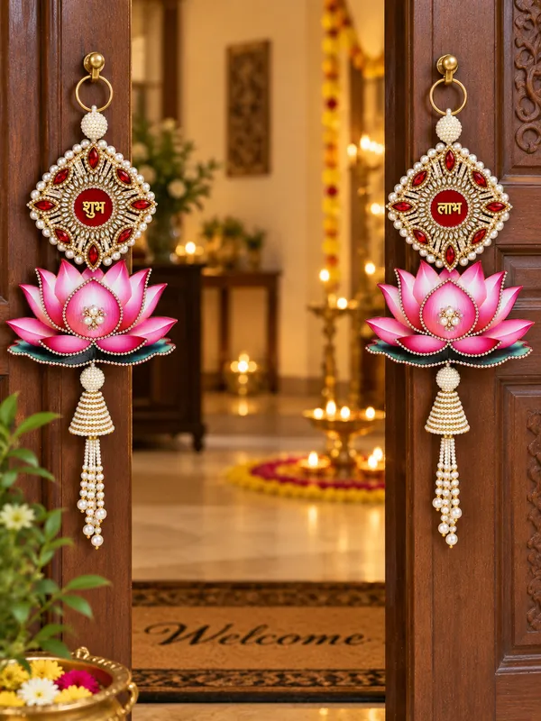 Quinara_Shubh_Labh_Lotus_Door_Hanging_for_Home_&_Mandir_Decoration_|_Premium_Pearl_&_Stone_Work_Toran_|_Diwali,_Pooja,_Festive_&_Housewarming_Decor