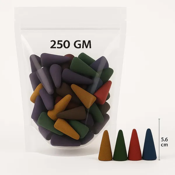 Green_Mix_Dhoop_Cones_With_Mogra,_Sandal,_Rose,_And_Guggal_Fragrance,_250Gm,_Traditional_Indian_Incense,_Ed_Cones_Pack