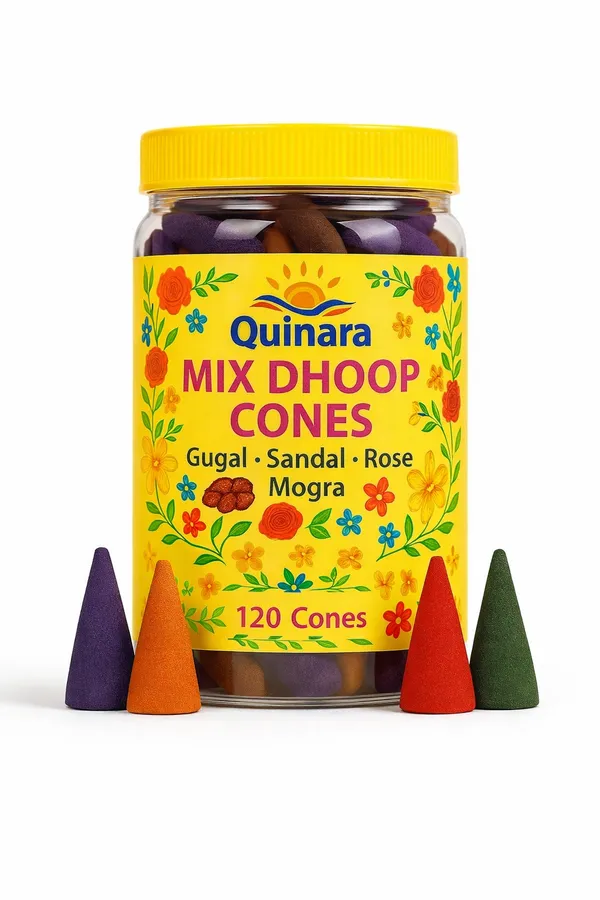 Multicolor_Mix_Dhoop_Pooja_Cones_|_Pack_Of_120_Dhoop_Cones_I_Fragrance_Of_Sandal,_Mogra,_Guggal_&_Rose_I_Natural_Masala_Incense_Cones_Long_Lasting_Aroma
