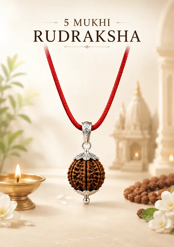 Quinara_5_Mukhi_Indonesian_Rudraksha_Pendant_with_Silver_Capping_|_Lab_Tested_&_Certified_|_Natural_Panch_Mukhi_Rudraksha_|_Premium_Red_Thread_|_Spiritual_Pendant_for_Peace,_Protection,_Meditation_&_Daily_Wear