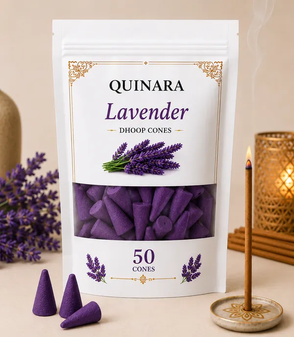 Quinara_Lavender_6_Month_Pooja_Combo_Pack_|_80_Premium_Agarbatti_+_50_Bambooless_Dhoop_Sticks_+_50_Lavender_Dhoop_Cones_|_Charcoal-Free_|_40+_Minute_Burn_|_Long-Lasting_Calming_Fragrance
