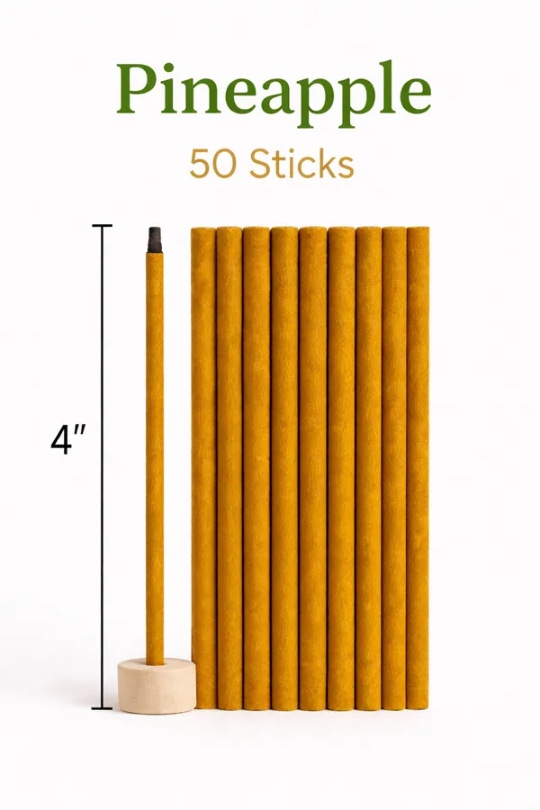 Quinara_Bambooless_Pineapple_Incense_Sticks_(50_Sticks)_–_Premium_Charcoal_&_Bamboo_Free_Dhoop_Sticks_|_Long_Lasting_40_Min_Burn_|_Fresh_Tropical_Fragrance_for_Home,_Meditation_&_Pooja