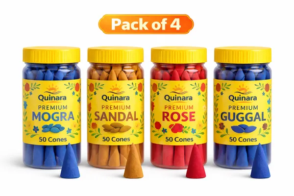 Multicolor_Premium_Dhoop_Cones_Pack_Of_4_|_Mogra,_Sandal,_Rose_&_Gugal_(50_Cones_Each)_I_200_Cones_|_Long_Lasting_Fragrance_For_Meditation,_Prayer,_Yoga,_Home_&_Office_|_Natural_Herbal_Incense_Cones